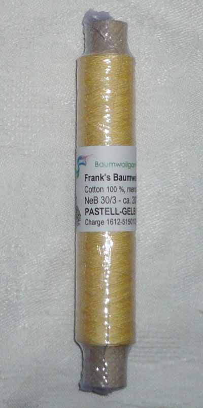 Franks Baumwoll - Garn 30/3 Pastell Gelb 50